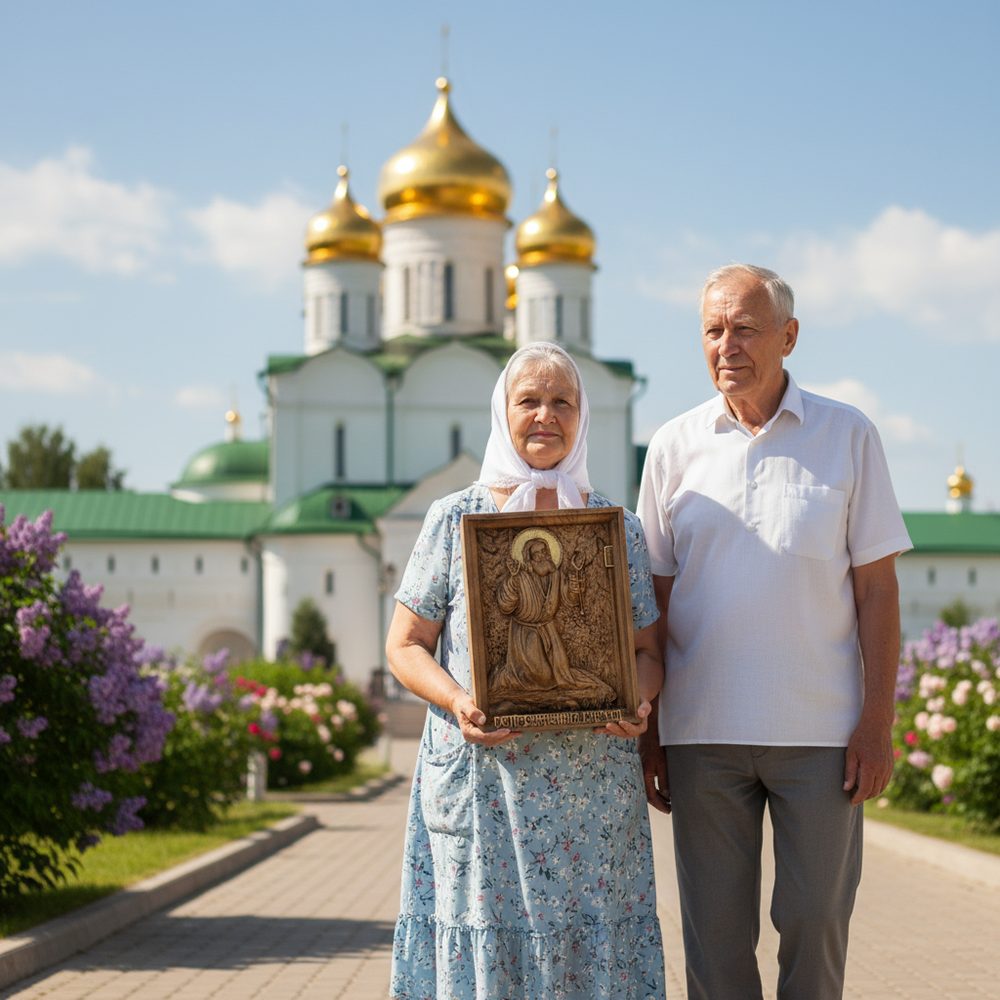 Православная икона Серафима Саровского ручной работы — это ценный образ.