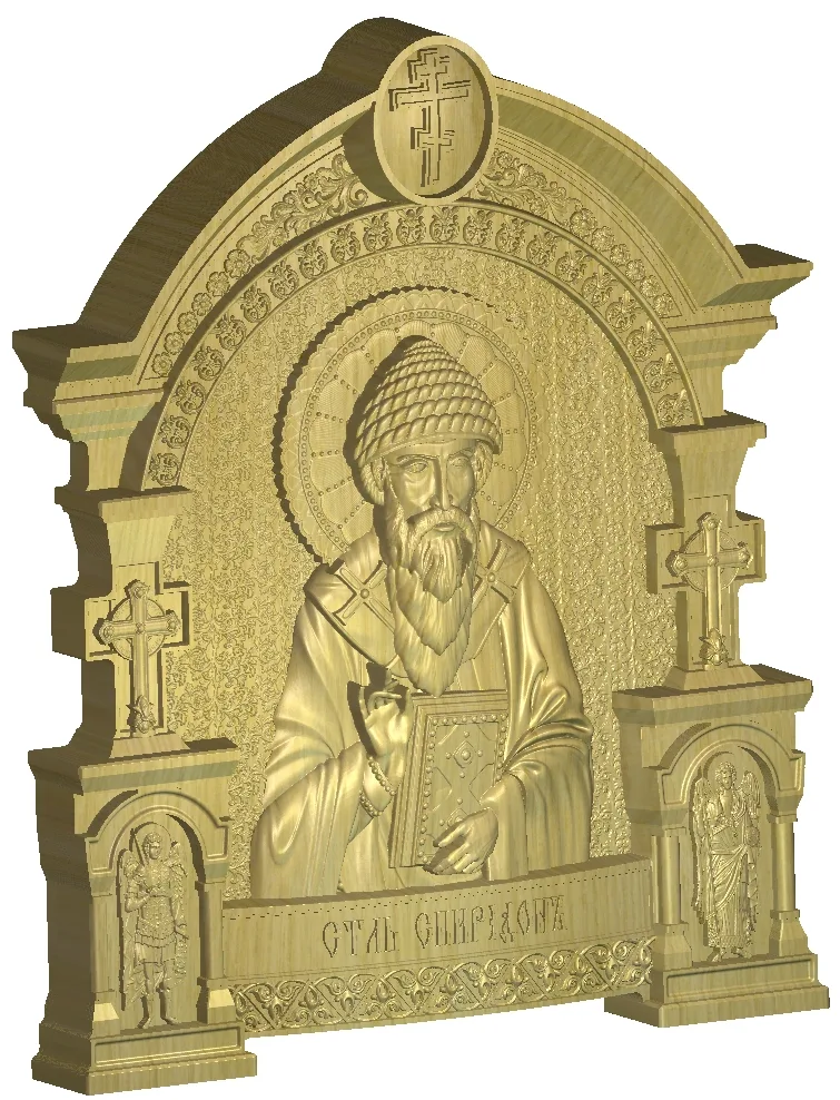 Икона «Спиридон Тримифунтский», арка — 3D-макет образа
